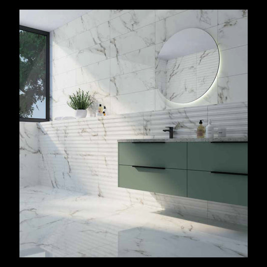 Carrelage Calacata 30x90 Relief